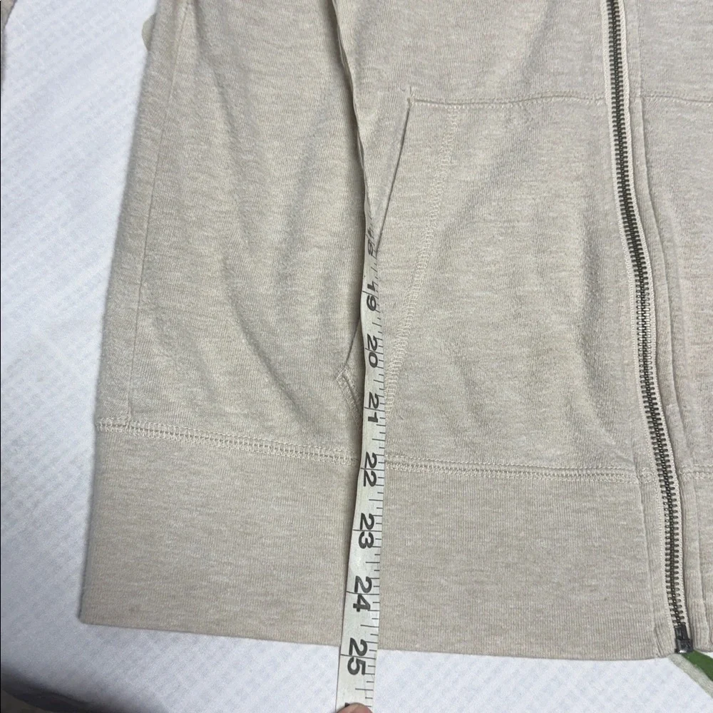 Nike A’s Light Tan Zip-Up Hoodie with Logo medium